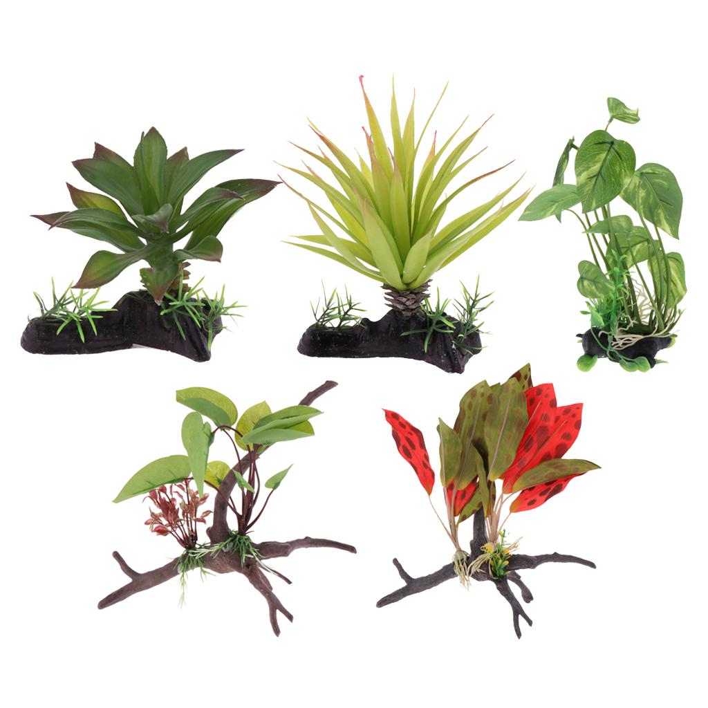 Réptil terrário planta artific - Aquarium Plant Vine avaliação e preço