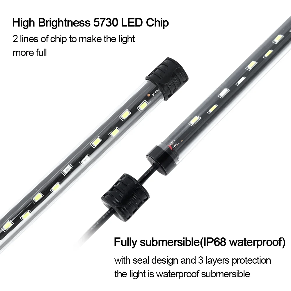 58cm luz de aquário led planta - Aquarium Plant Display avaliação e preço