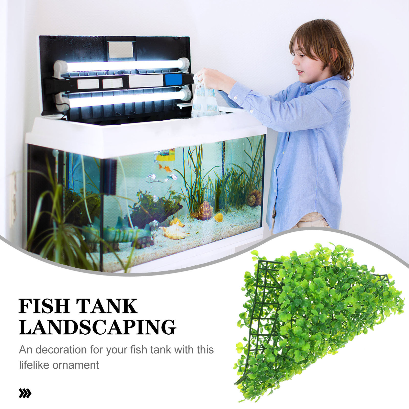 Grama Artificial para Aquário, - Aquarium Planted Fish Tank avaliação e preço